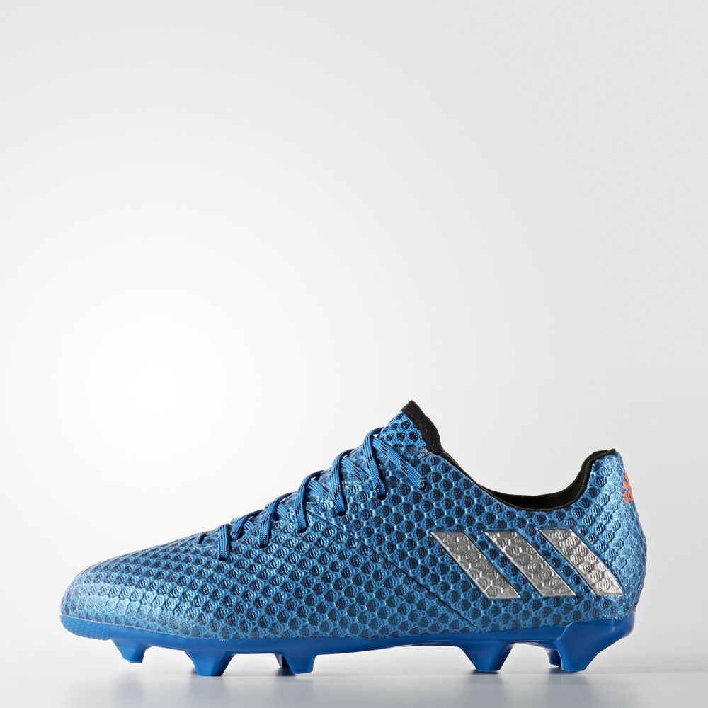 Adidas Messi 16.1 Firm Ground - ποδοσφαιρικα παπουτσια για αγορια - Μπλε/Ασημι/Μαυρα,Μέγεθος: EU 27